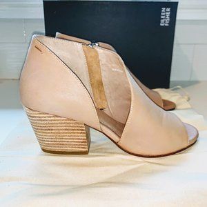 Eileen Fisher Drake Asymmetrical Leather Bootie